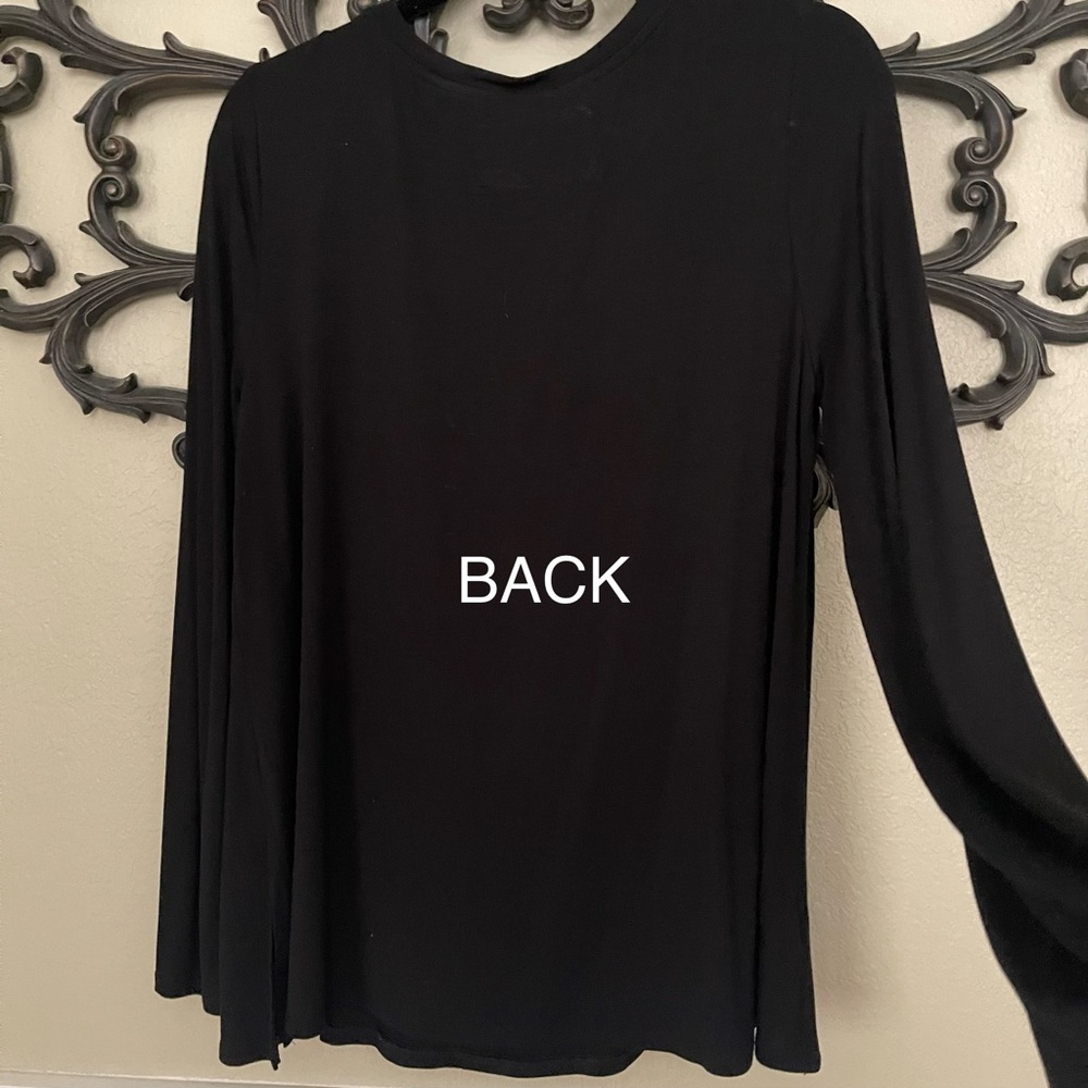 CUPIO Top Scoop Neck Long Bell Sleeve Size Large - Picture 2 of 13